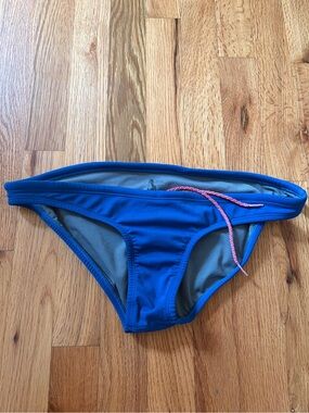 Jolyn Clothing “Andy” Royal Blue Bikini Bottom with Pink Drawstring